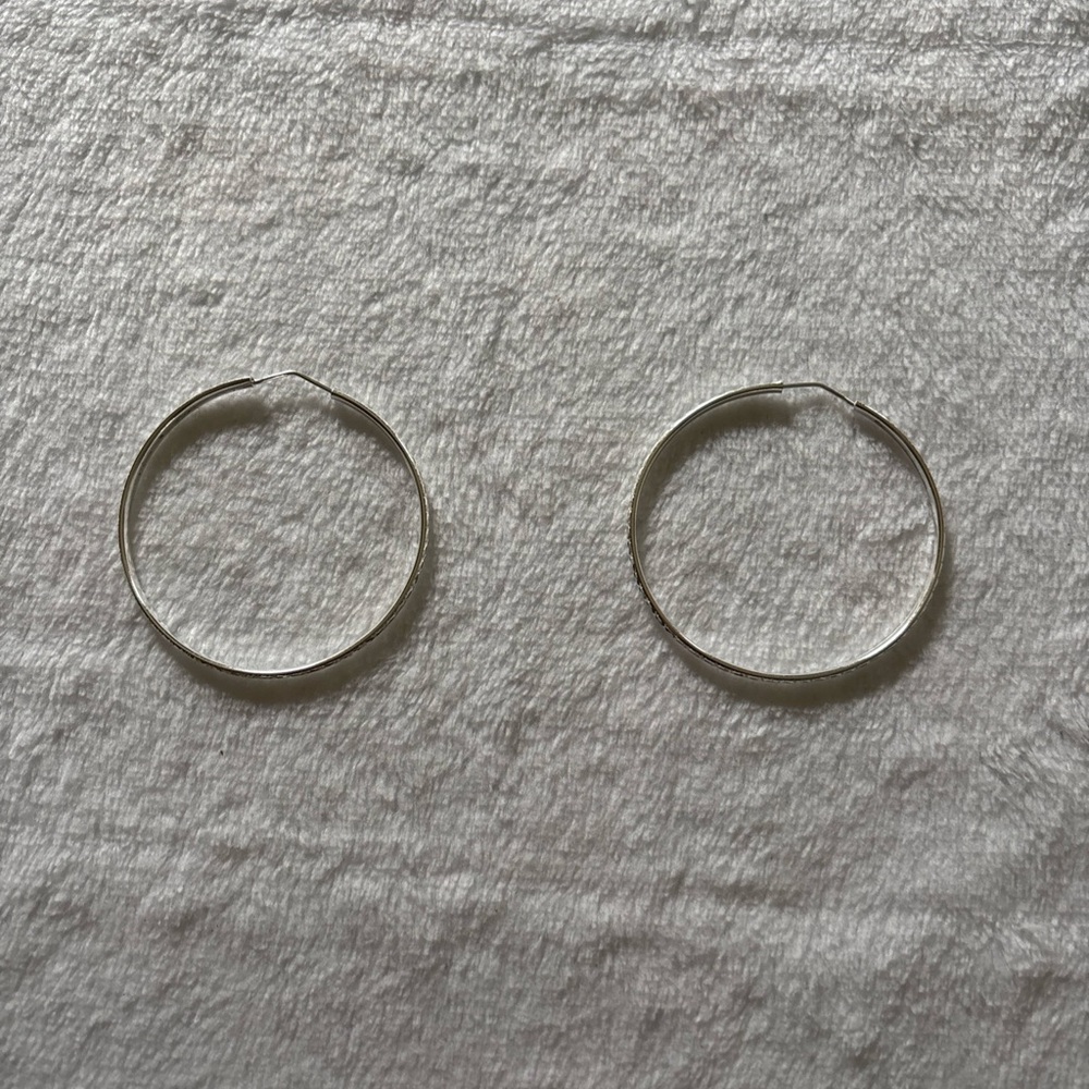 Elegant Silver Hoop Earrings
